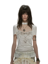 Cest Nous Butterbone Gothic Lace Top – T-Shirts & Polos