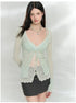 VIA PITTI Sheer Layered Lace-Trim Knit Cardigan – view 2