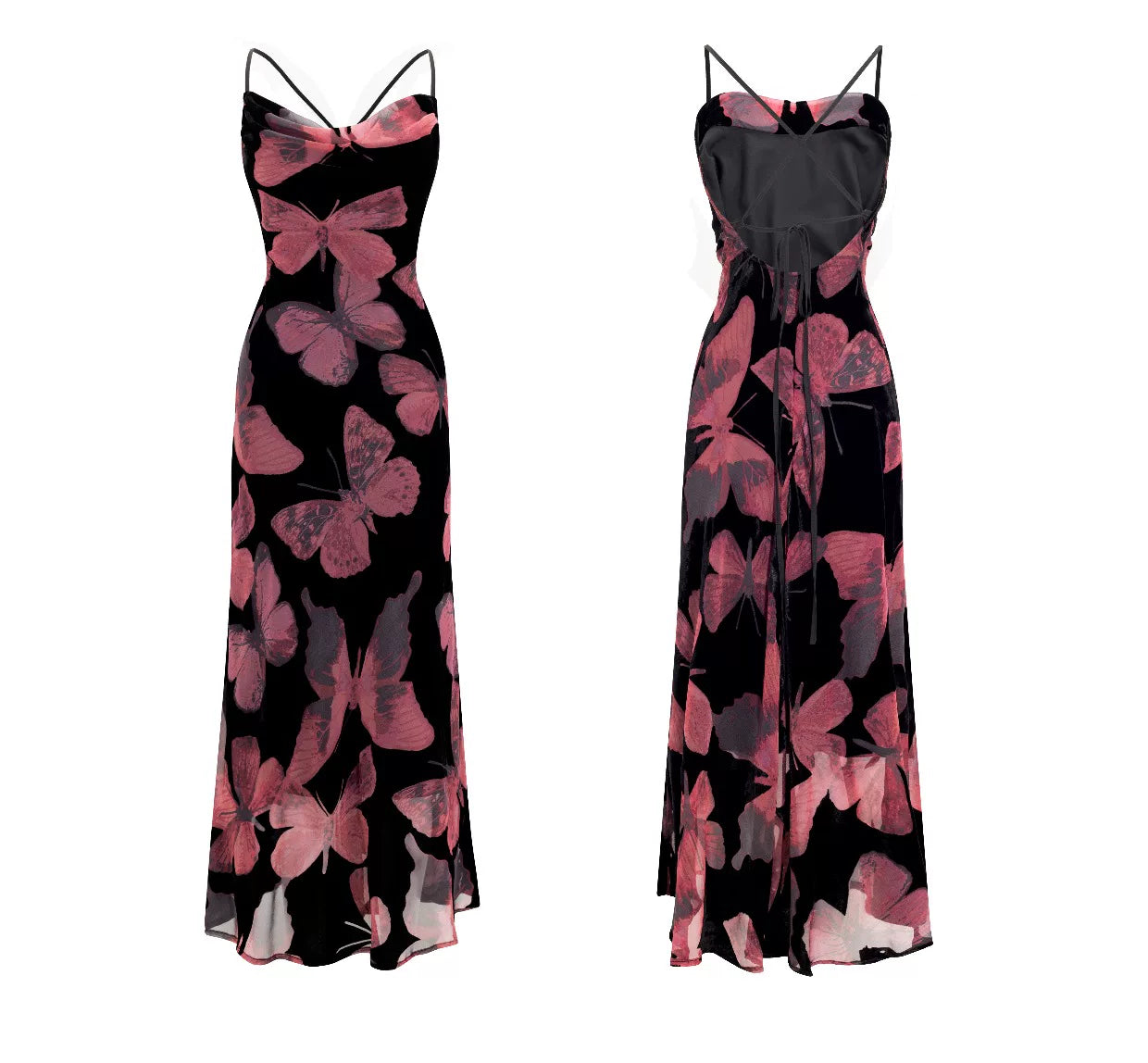 Backless New Chinese Slip Maxi Dress