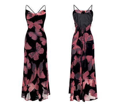 Backless New Chinese Slip Maxi Dress