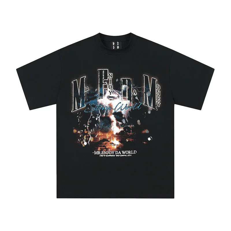 Lightning Print T-Shirt - CHINASQUAD