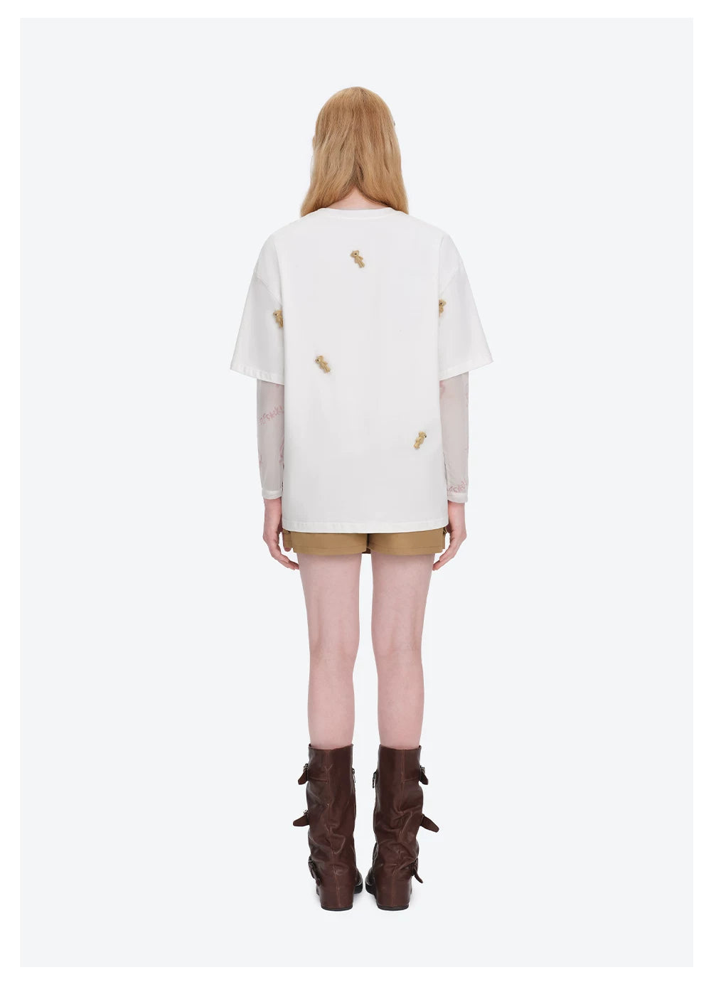 Mini Flocked Bear Oversized T-shirt