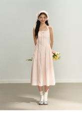 Pink Spaghetti Strap Dress - CHINASQUAD