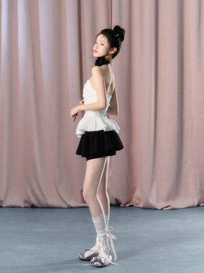 Provence Girl High-Waist A-Line Skort