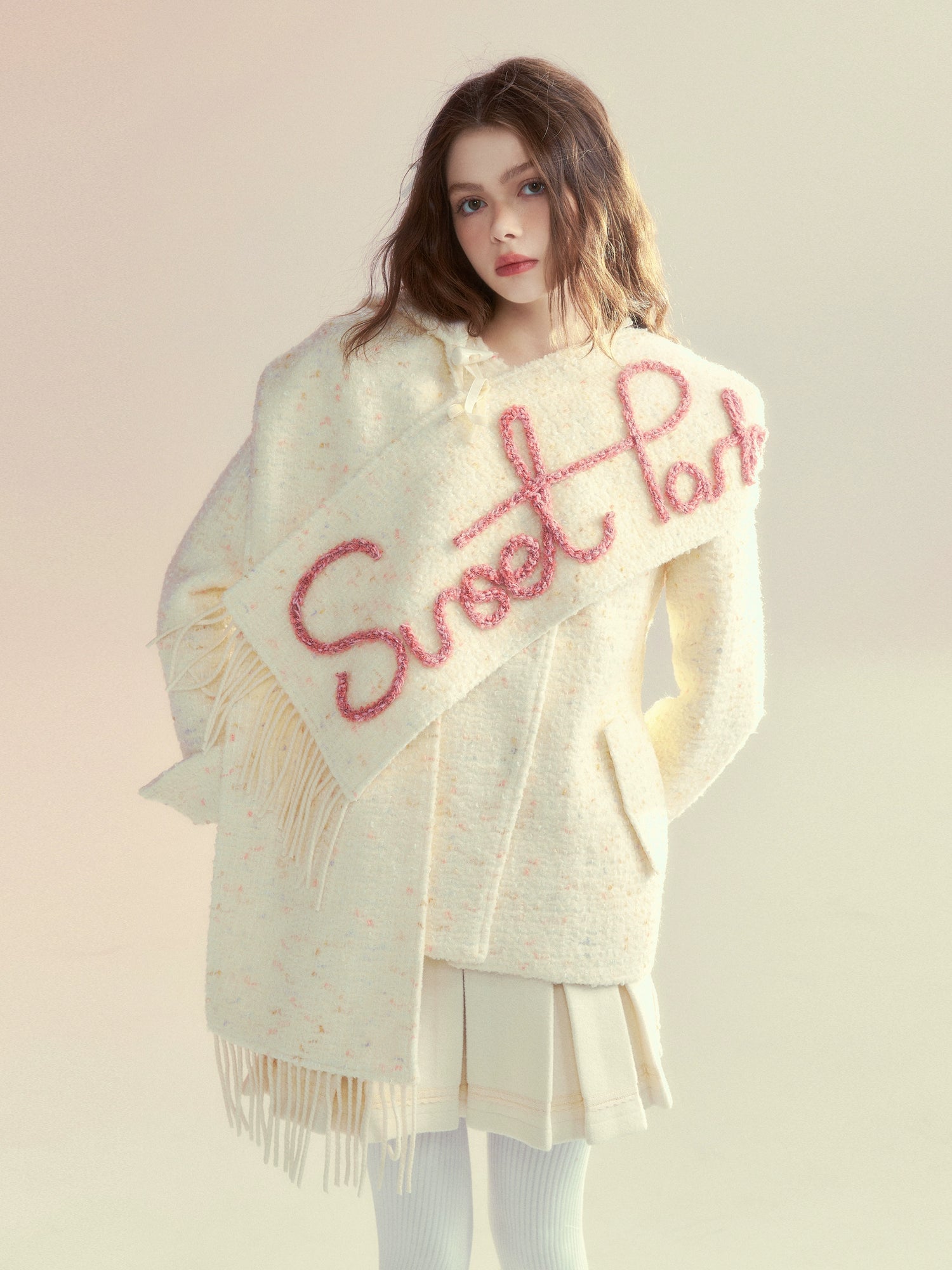 Multicolored Speckled Wool Coat - CHINASQUAD