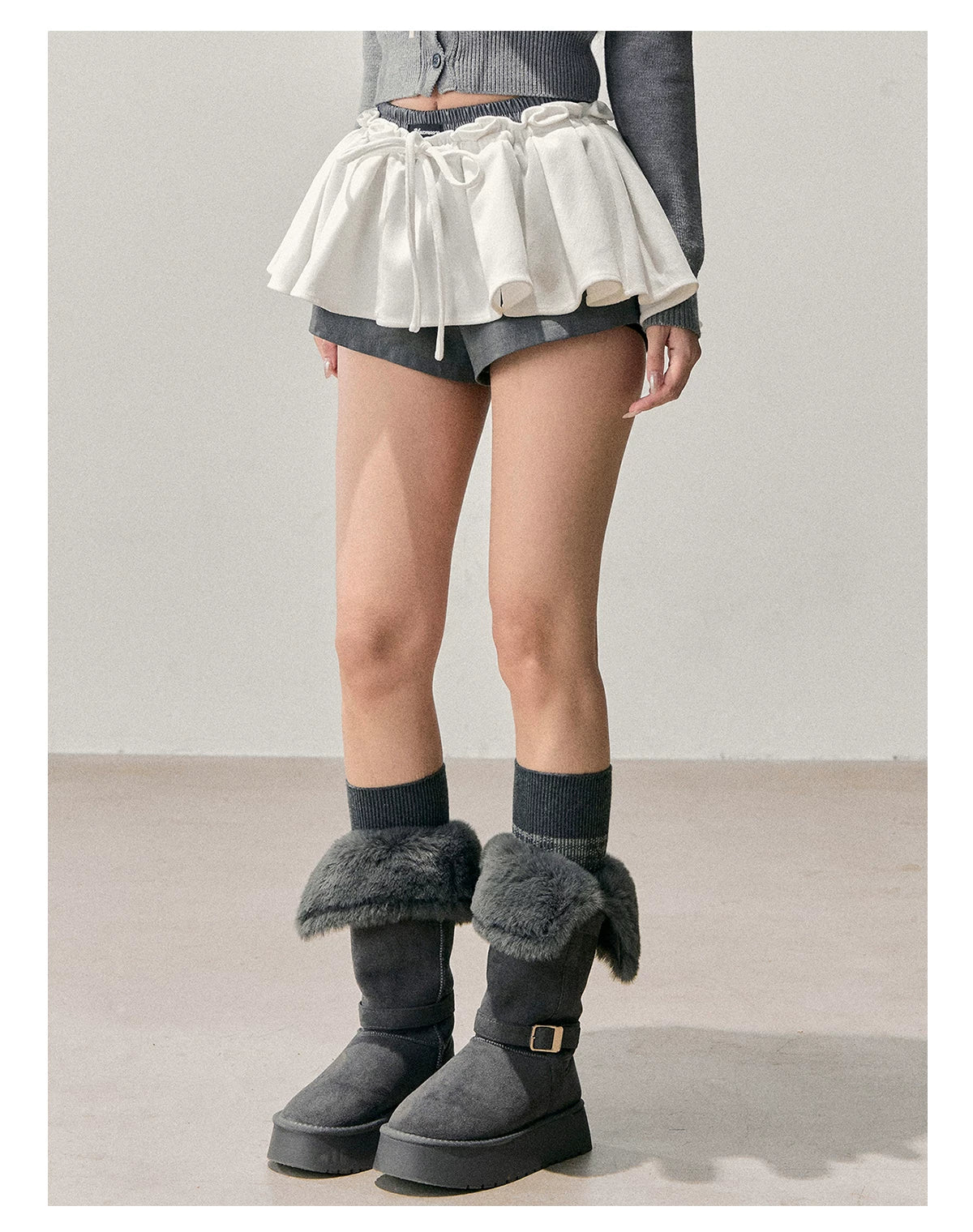 American-Style Puff A-Line Mini Skirt