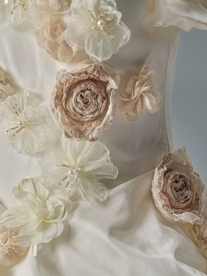 “Where Branches Fade” Sculptural Satin Couture Gown