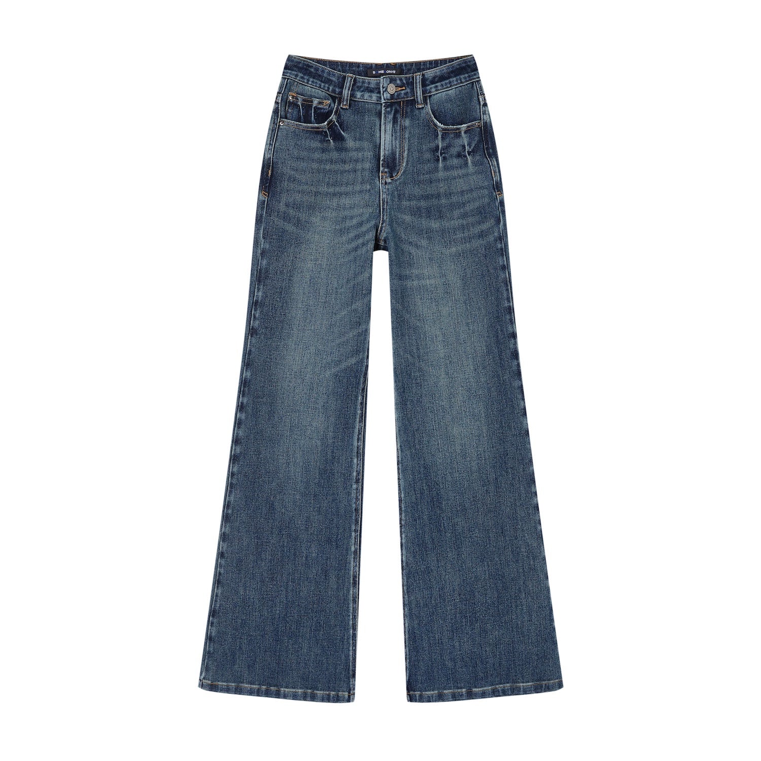 High-Rise Stretch Flared Denim Pants