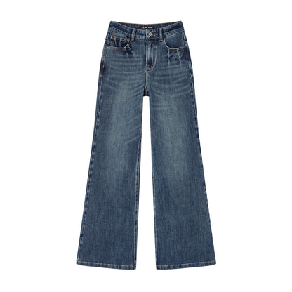 High-Rise Stretch Flared Denim Pants