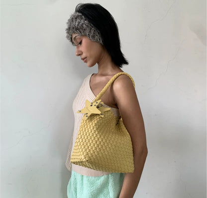 Large Woven Hobo Tote Shoulder Bag ECODAY