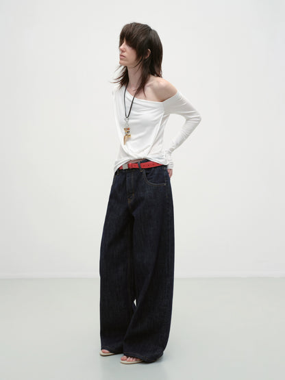 Chugangxi Draped One-Shoulder T-shirt