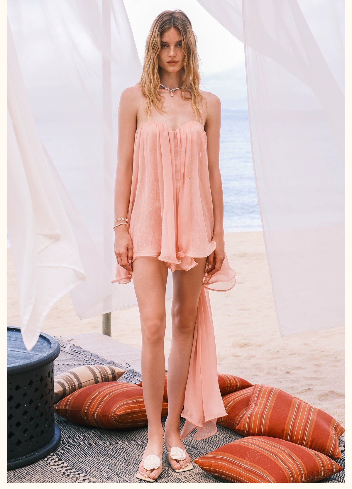 Thiri Chiffon Strapless Mini Dress