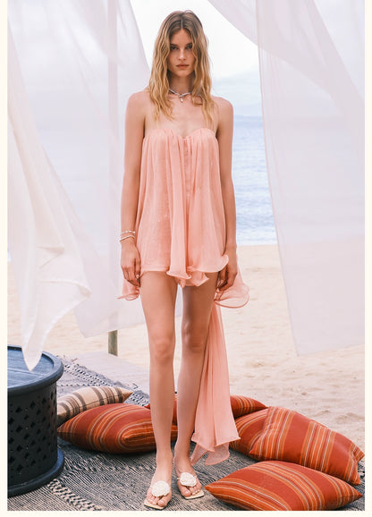Thiri Chiffon Strapless Mini Dress