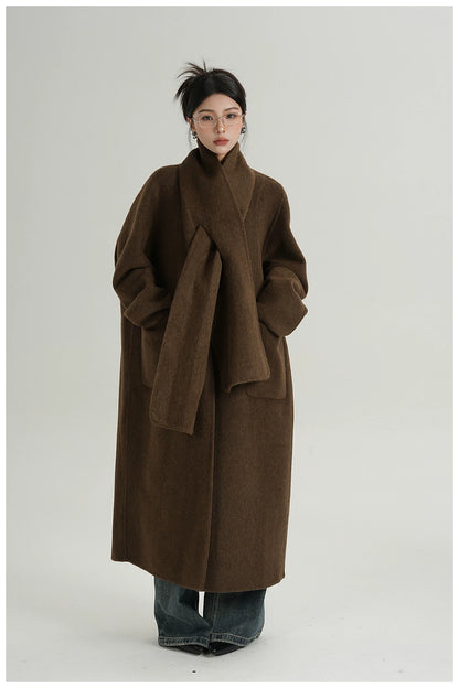 Oversized Double-Faced Wool Long Coat