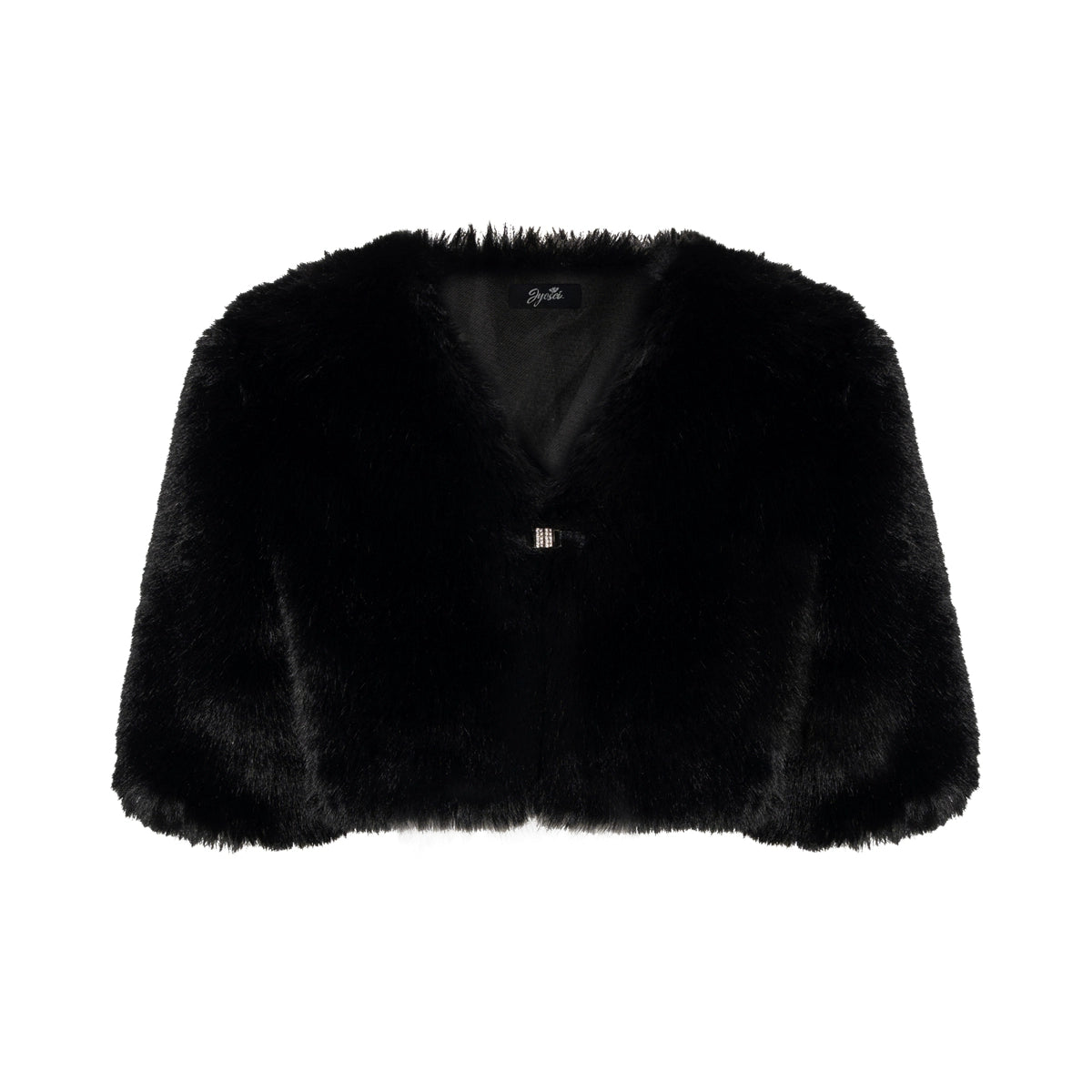 Eco-Faux Fur Cropped Holiday Jacket