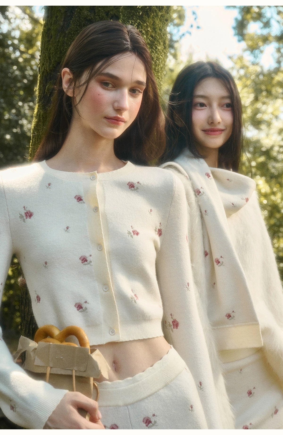 Cosagach Floral Knit Cardigan &amp; Bottoms Set