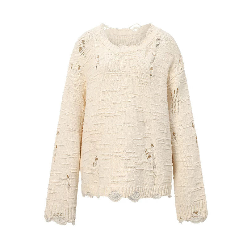 Texture Relaxed-Fit Yarn Knit Sweater