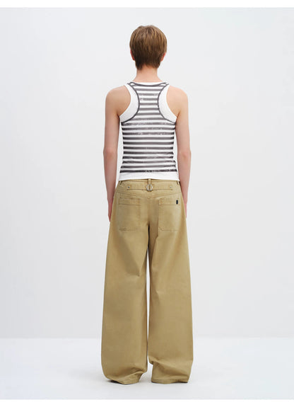 Layered Stripe Logo Tank Top