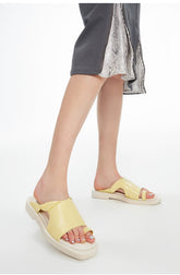 Thick-soled Leather Sandals - CHINASQUAD