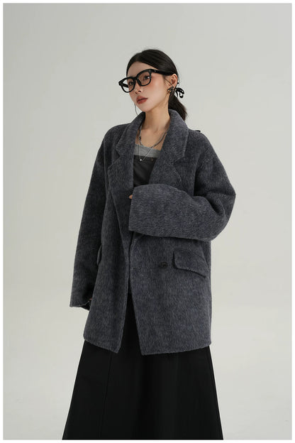 Relaxed-Fit Mid-Length Wool Blazer