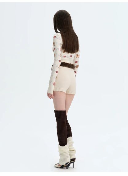 Cashmere-Blend Knit Cardigan Set