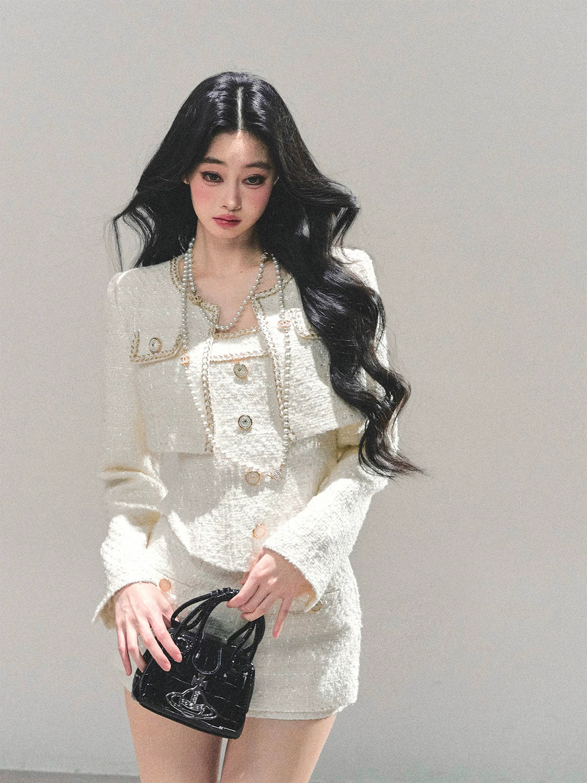 Tweed-Inspired Three-Piece Set