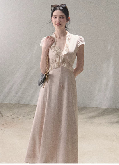 Lyocell Linen Tie-Waist Dress