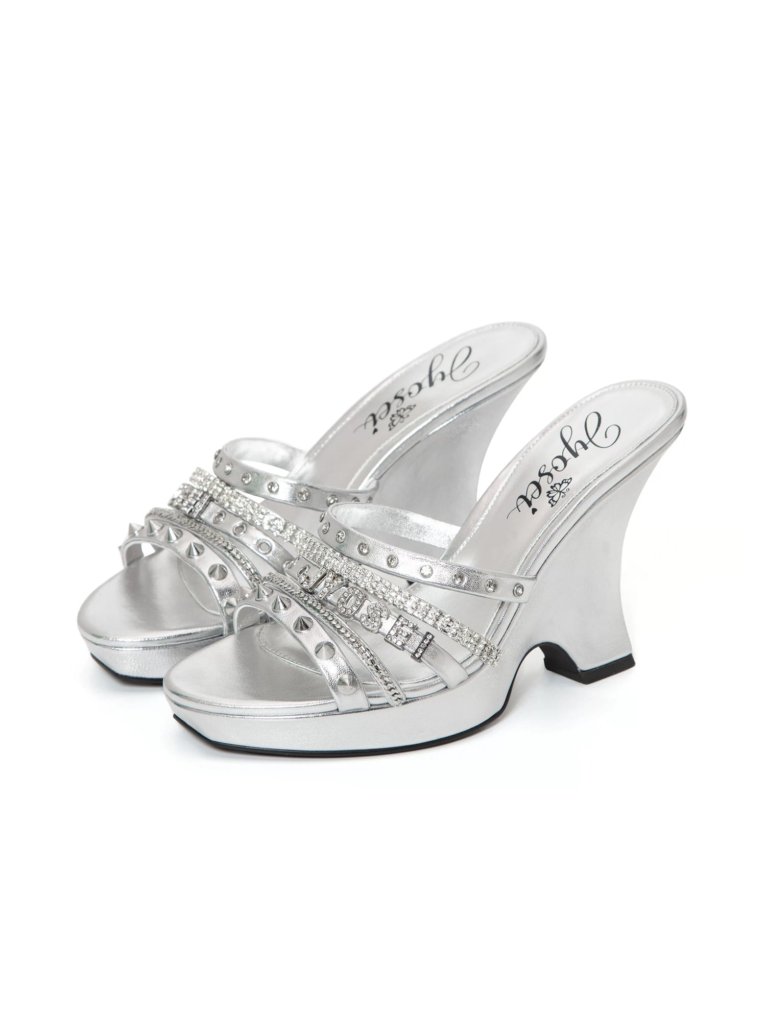 Vintage Leather Platform Wedge Sandals