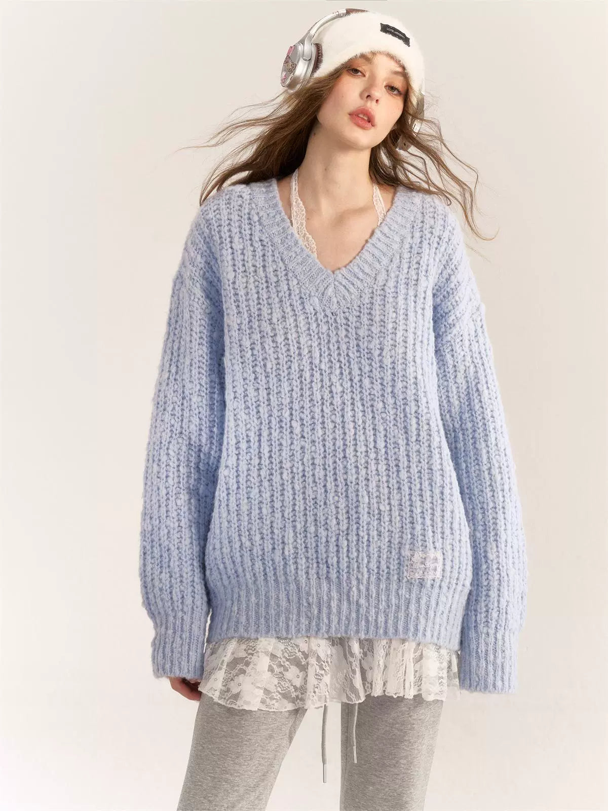 Academy Style Mixed Colors Knit Sweater