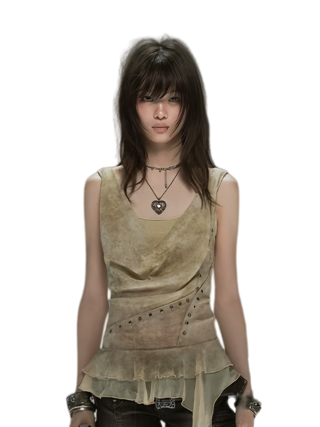 Cest Nous Dyed Chiffon Cowl Tank – Vest &amp; Tank Tops