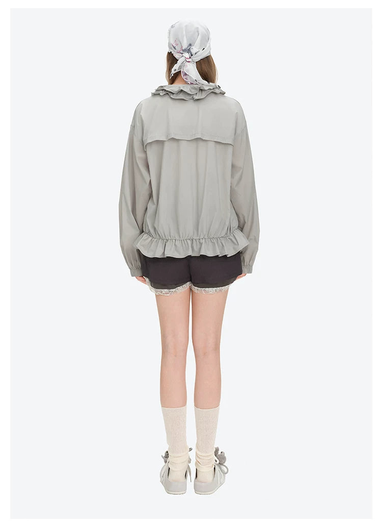 Lace Collar Lightweight Jacket