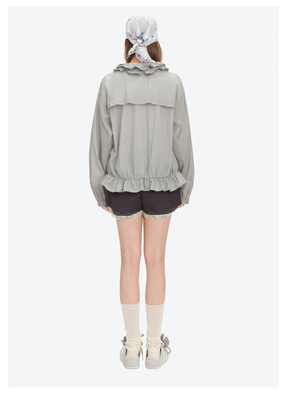 Lace Collar Lightweight Jacket