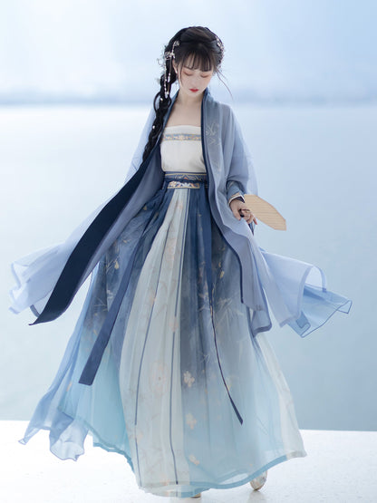 (Final Sale) "竹影“ ”Song Dynasty-style Hanfu Set