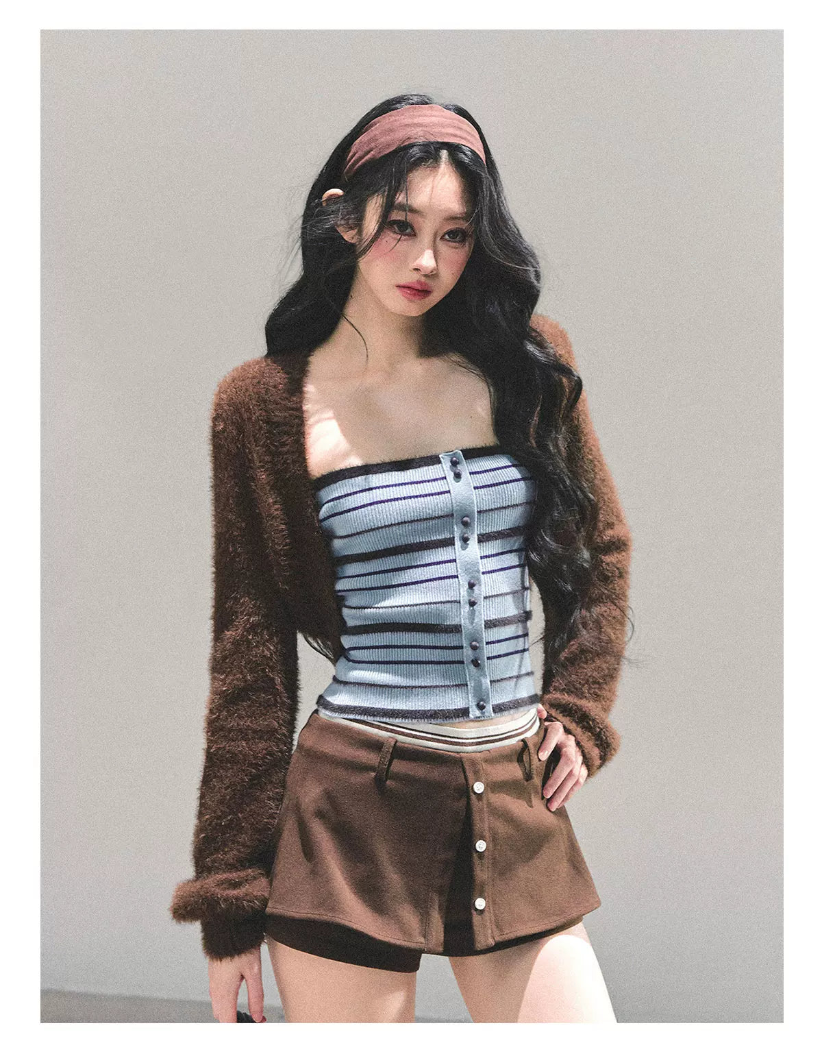 French Cropped Knit Cardigan