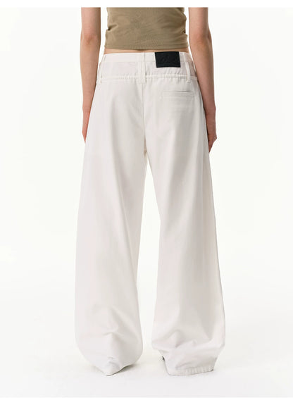Lyocell Linen Drawstring Barrel-Leg Pants