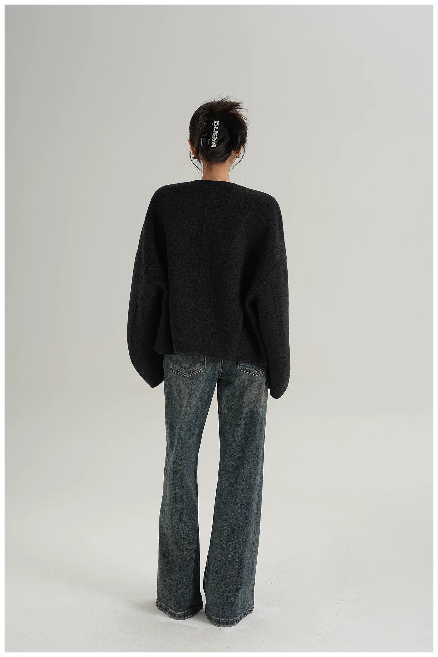 Relaxed-Fit Cropped Double-Faced Wool Jacket