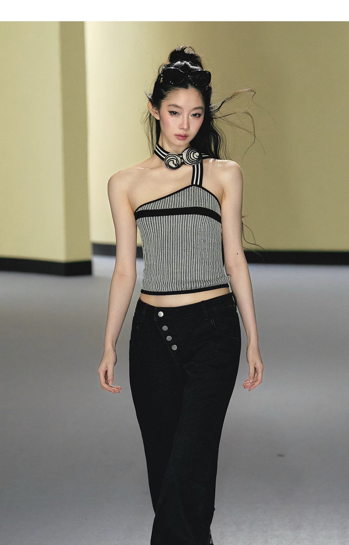 Rose Halterneck Tweed Cami &amp; Ballet Shrug Two-Piece Set