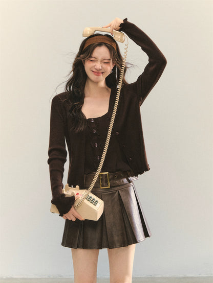 Ruffle Versatile Knitted Cardigans
