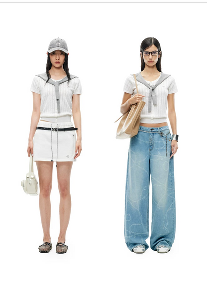 Doro Shawl Tencel Knit T-Shirt