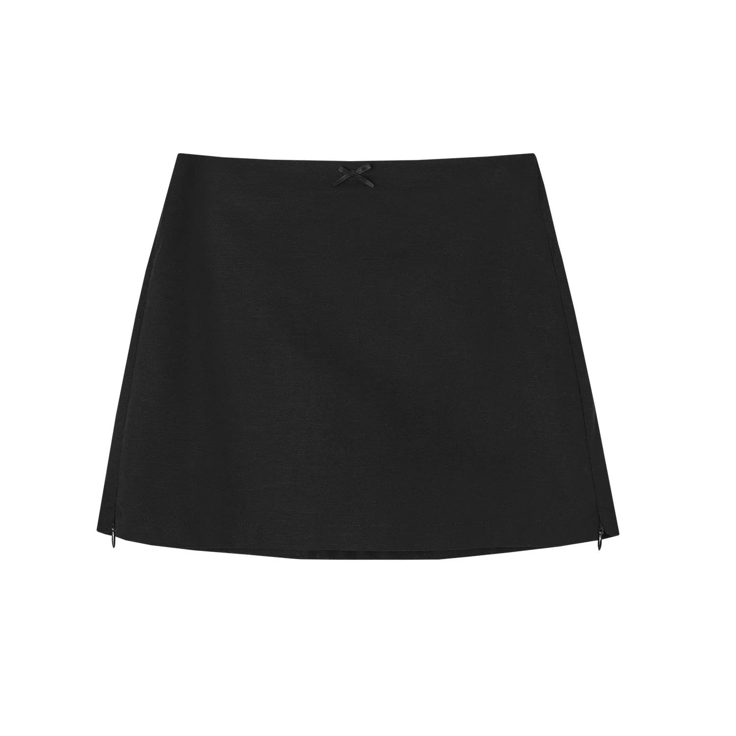 Classic Linen-Blend Polka Dot A-Line Mini Skirt