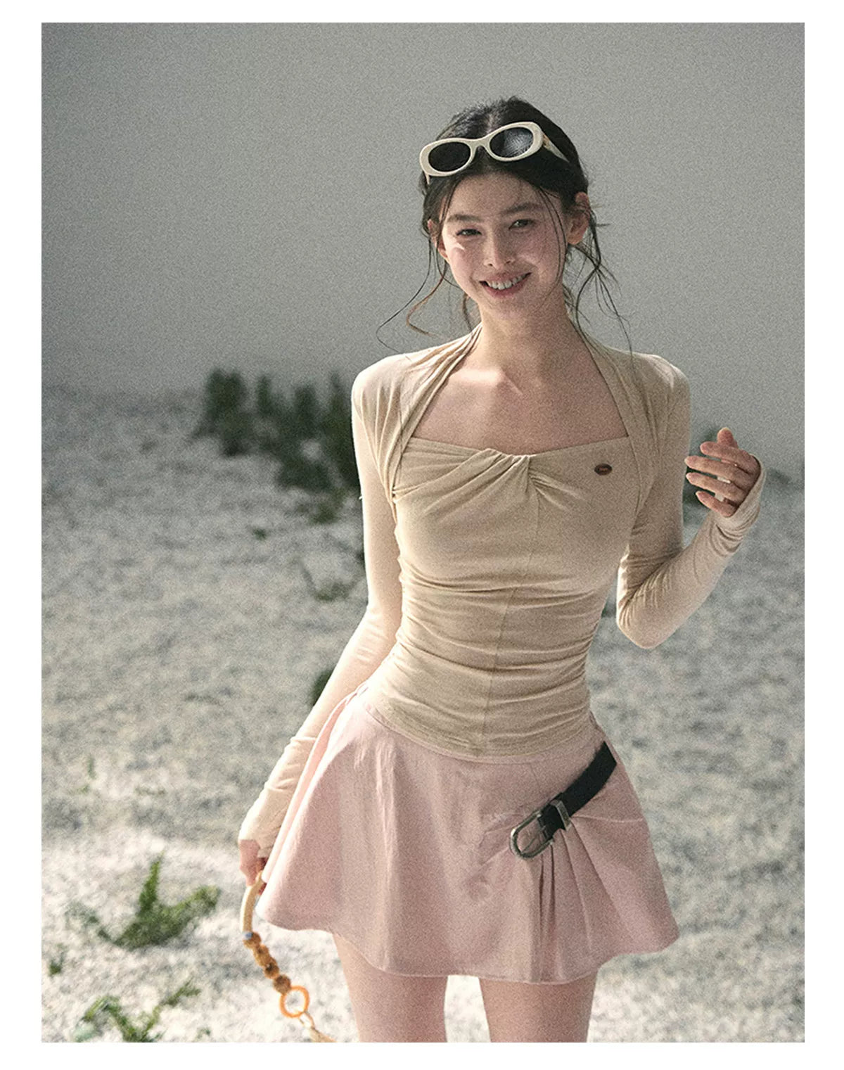 Breeze Layered Cropped Long-Sleeve Tee