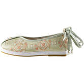 "Green Ball 绿团 " Embroidered Butterfly Knot Flat & Heeled Shoes - CHINASQUAD