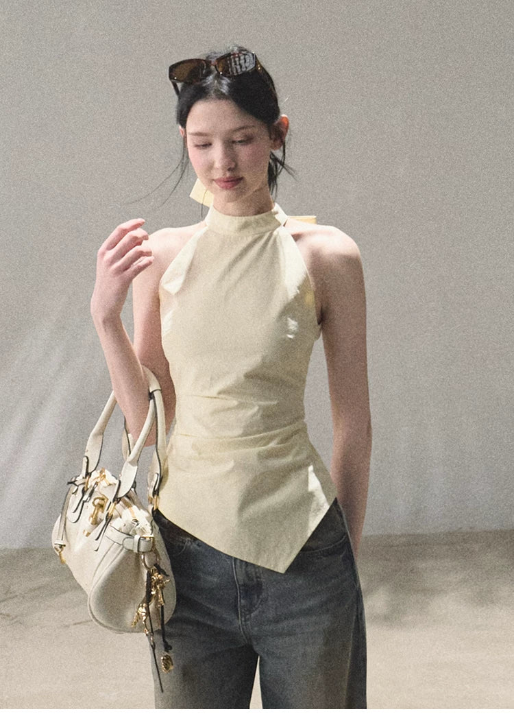 Afterglow waist-cinching Halter Camisole