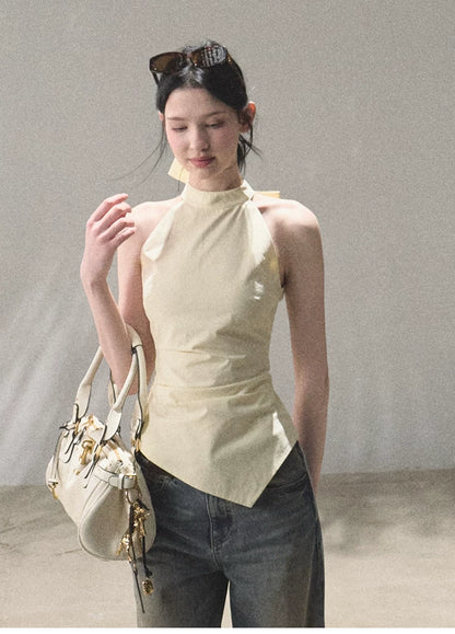 Afterglow waist-cinching Halter Camisole