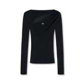 Crescent Knit Modal-Cotton T-Shirt - CHINASQUAD
