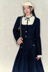 Contrast Color Lace Collar Shirt & Midi Skirt Set - CHINASQUAD