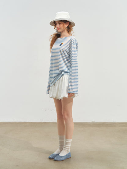 White Ballet-style Puff Midi Skirt - CHINASQUAD