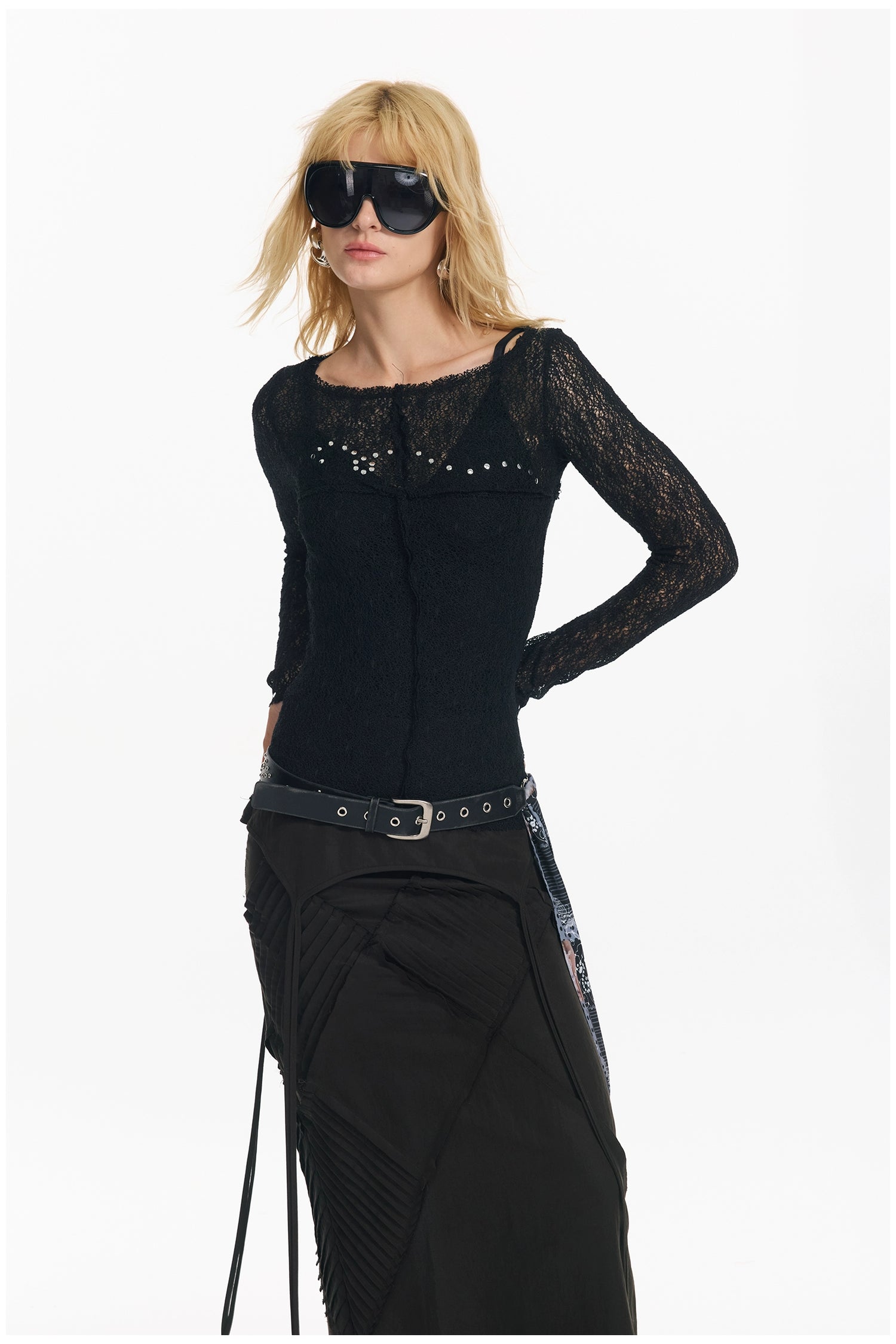 Sequin Punk Mesh Cardigan