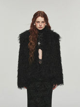 (Final Sale) Furry Long Collar Faux Fur Coat - CHINASQUAD