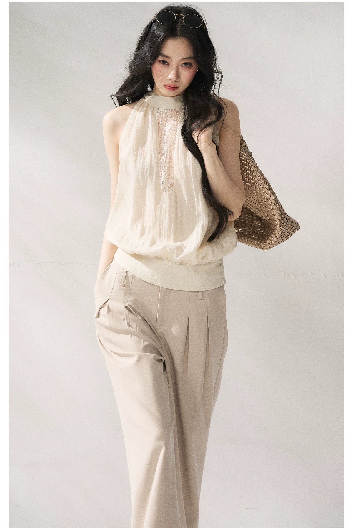 Halter Neck Minimalist Sleeveless Vest